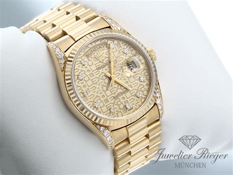 rolex date gelbgold 750|Rolex Day Date 36mm 118388 2007 Diamanten Gelbgold 750.